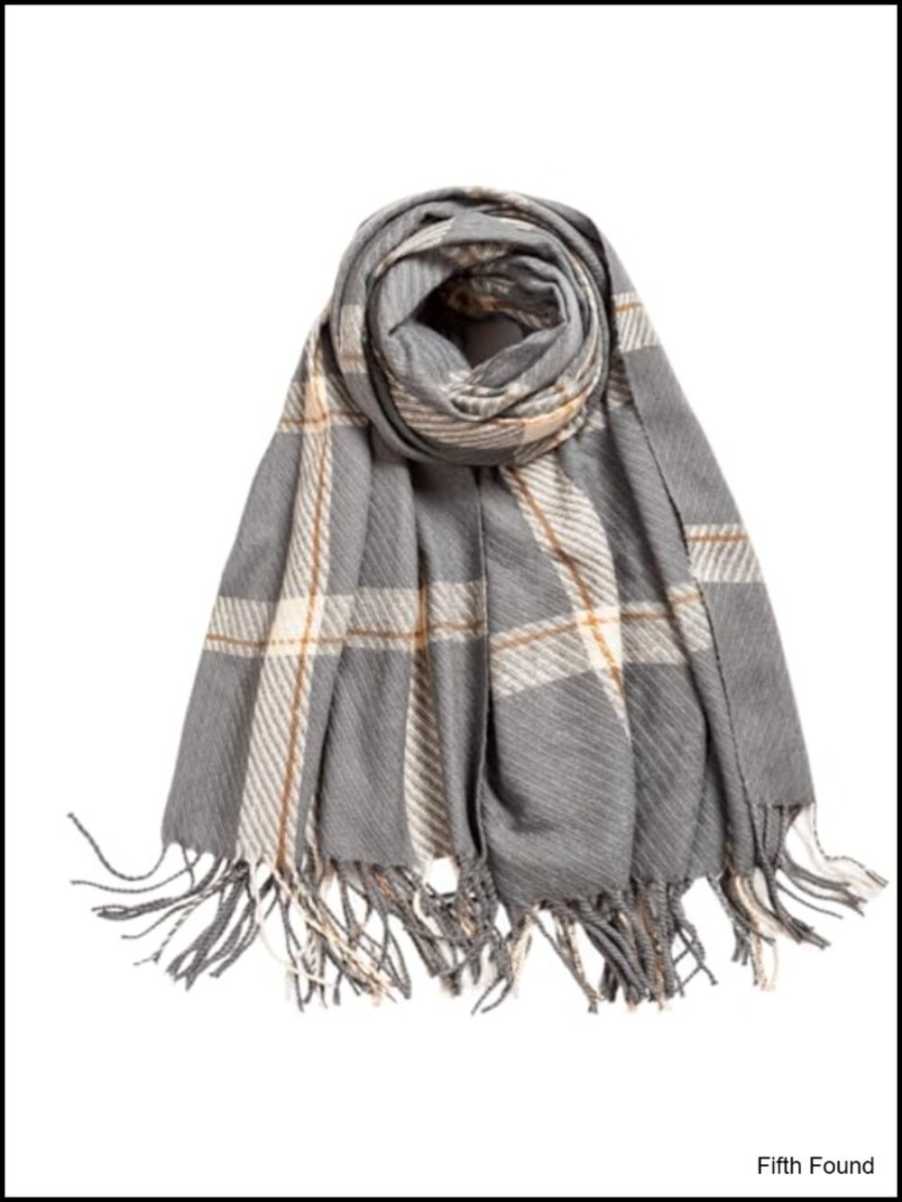Oversized Plaid Winter Scarf Shawl Wrap Tassel Fringe 78in